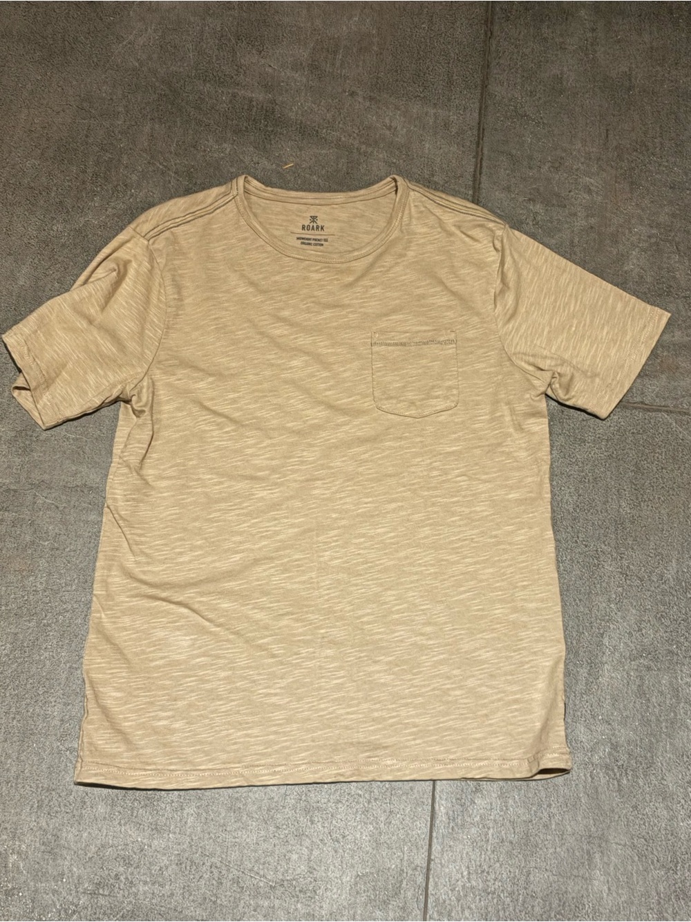 Roark Womenβs Light Tan Short-Sleeve Pocket Crew Tee